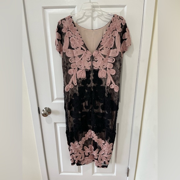 JS Collections Soutache Lace Cocktail Dress - Picture 2 of 5